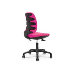 Dalenor Detská stolička Flexy, textil, čierna základňa / ružová