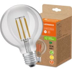 LEDVANCE LED žiarovka E27 G95 4W = 60W 840lm 3000K Teplá biela 320° Filament