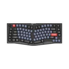 Keychron V10 (Alice Layout) QMK Mechanická klávesnica, Frosted Black (Priesvitné), Switch Red
