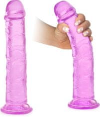 XSARA Velký penis 25 cm gelové elastické dildo na silné přísavce - 74706332