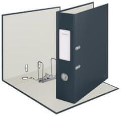 LEITZ Zakladač pákový "Cosy Soft Touch", matná šedá, kartón, A4, 180°, 80 mm