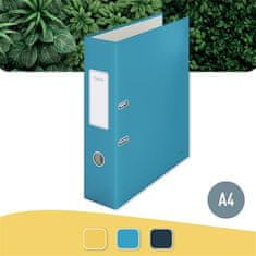 LEITZ Zakladač pákový "Cosy Soft Touch", matne modrá, kartón, A4, 180°, 80 mm