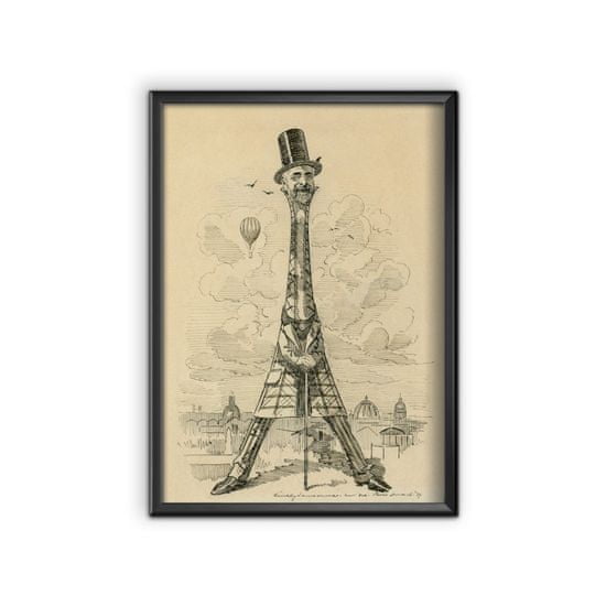Vintage Posteria Plagát na stenu Gustave Eiffel A1 - 59,4x84,1 cm