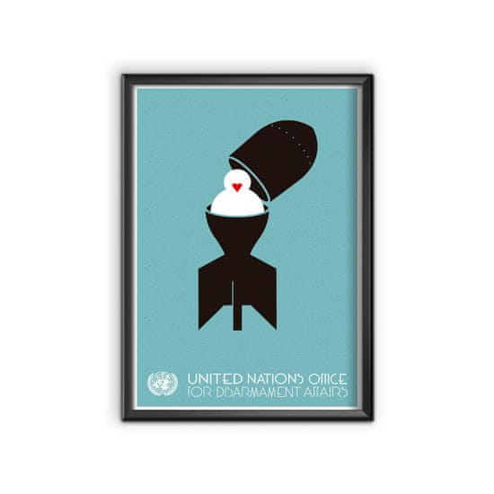 Vintage Posteria Retro plagát Úrad OSN pre záležitosti odzbrojenia Jorge Malo A1 - 59,4x84,1 cm