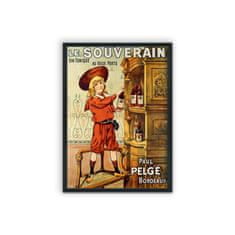 Vintage Posteria Plagát do izby Plagát do izby Reklamná potlač Le Souverain A4 - 21x29,7 cm