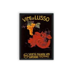 Vintage Posteria Plagát do obývačky Plagát do obývačky Vini di Lusso taliansky vínny plagát A3 - 29,7x42 cm