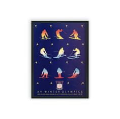 Vintage Posteria Plagát do izby Plagát do izby Zimné olympijské hry v Calgary A4 - 21x29,7 cm