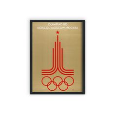 Vintage Posteria Plagát Plagát Plagát pre olympijské hry v Moskve A2 - 42x59,4 cm