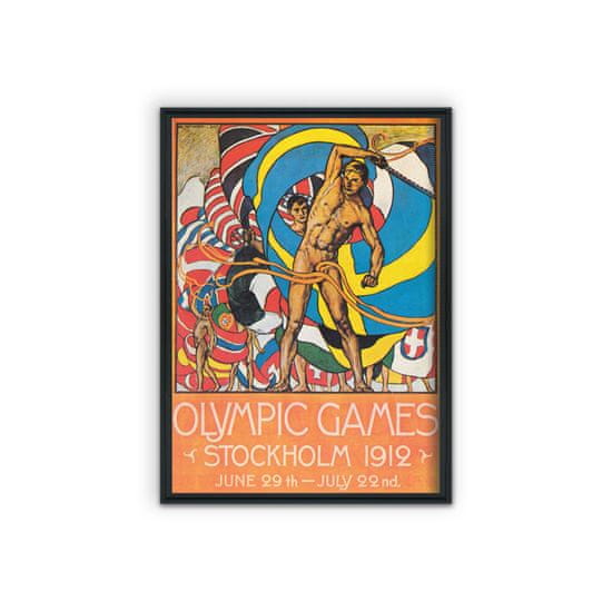 Vintage Posteria Plagát do obývačky Olympijské hry v Štokholme A1 - 59,4x84,1 cm