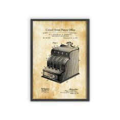 Vintage Posteria Plagát Plagát Pokladňa Fuller &amp; Griswold Americký patent A4 - 21x29,7 cm
