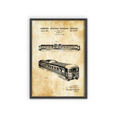 Vintage Posteria Retro plagát Retro plagát lokomotíva USA A3 - 29,7x42 cm