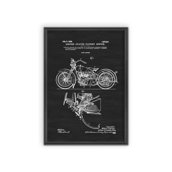 Vintage Posteria Plagát Motorka Harley Davidson A1 - 59,4x84,1 cm