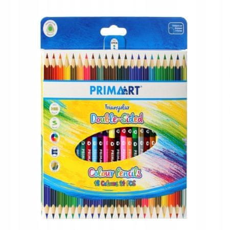 Patio Trojhranné dvojfarebné ceruzky 36 farieb 18 ks.