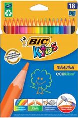 Bic Bezdrevné ceruzky 18 farieb Eco Evolution