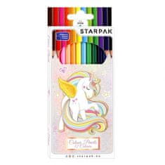 STARPAK Trojhranné ceruzky 12 farieb Jednorožec