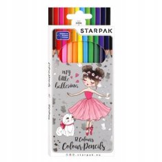 STARPAK Detské ceruzky 12 farieb Balerína