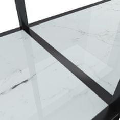 Vidaxl Konzolový stolík biely 140x35x75,5 cm tvrdené sklo