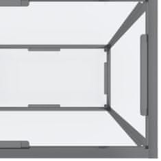 Vidaxl Konzolový stolík priehľadný 140x35x75,5 cm tvrdené sklo