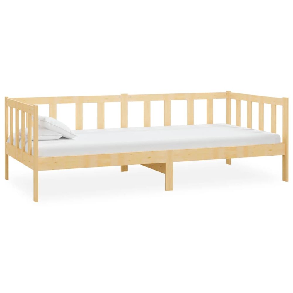 Vidaxl Denná posteľ, borovicový masív 90x200 cm