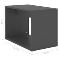 Vidaxl Zasúvacie stolíky 3 ks, sivé 60x60x38 cm, kompozitné drevo