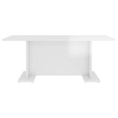 Vidaxl Konferenčný stolík lesklý biely 103,5x60x40 cm drevotrieska