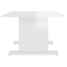 Vidaxl Konferenčný stolík lesklý biely 103,5x60x40 cm drevotrieska