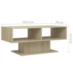 Vidaxl Konferenčný stolík dub sonoma 103,5x50x44,5 cm drevotrieska