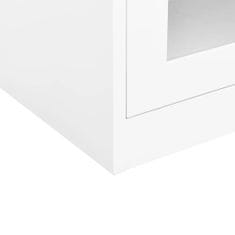 Vidaxl Kancelárska skriňa biela 90x40x105 cm oceľová