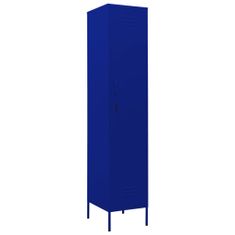 Vidaxl Uzamykacia skriňa námornícka-modrá 35x46x180 cm oceľová