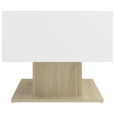 Vidaxl Konferenčný stolík biely a dubový 103,5x50x44,5 cm drevotrieska