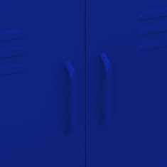 Vidaxl Zásuvková skrinka námornícka modrá 80x35x101,5 cm oceľ