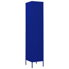 Vidaxl Uzamykacia skriňa námornícka-modrá 35x46x180 cm oceľová