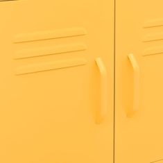 Vidaxl Úložná skrinka, horčicovo žltá 60x35x56 cm, oceľ