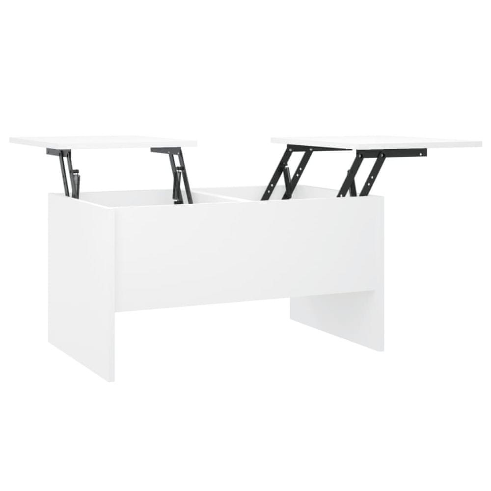 Vidaxl Konferenčný stolík biely 80x50x42,5 cm spracované drevo