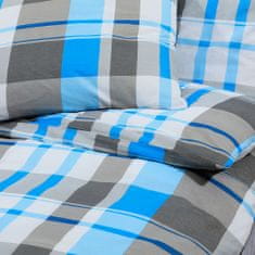 Vidaxl Súprava obliečok modro-sivá 135x200 cm bavlna