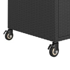 Vidaxl Barový vozík so zásuvkou čierny 100x45x97 cm polyratan