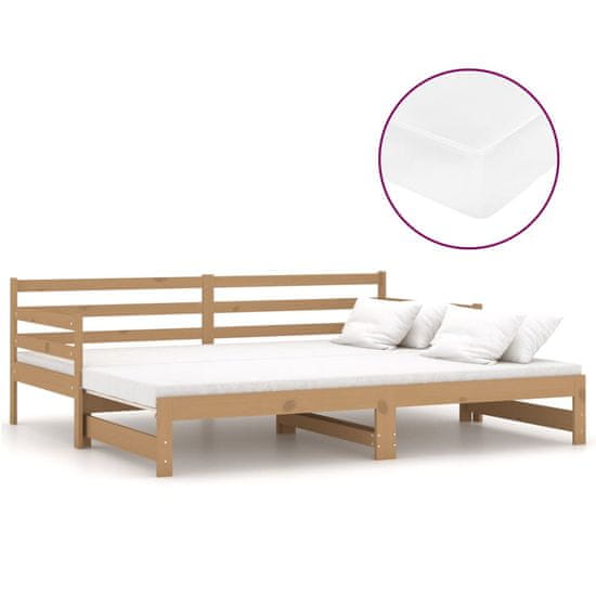 Vidaxl Rozkladacia denná posteľ 2x(90x200) cm borovicové drevo