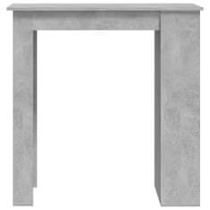 Vidaxl Barový stôl s úložným regálom betónovo sivý 102x50x103,5 cm