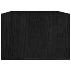 Vidaxl Konferenčný stolík čierna 75x50x33,5 cm borovicový masív