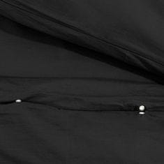 Vidaxl Súprava obliečok na paplón čierna 240x220 cm bavlna