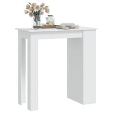 Petromila vidaXL Barový stôl s úložným regálom biely 102x50x103,5 cm drevotrieska