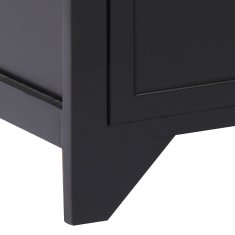 Vidaxl TV skrinka, čierna 108x30x40 cm, drevený masív paulovnia