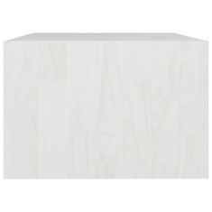 Vidaxl Konferenčný stolík biely 75x50x33,5 cm borovicový masív