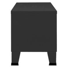 Vidaxl Industriálna TV skrinka čierna 105x35x42 cm kovová