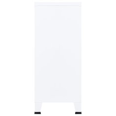 Vidaxl Industriálna úložná skrinka, biela 90x40x100 cm, oceľ
