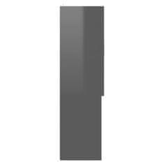 Vidaxl Skrinka na práčku lesklá sivá 70,5x25,5x90 cm