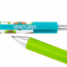 EASY Kids VENTURIO Guľôčkové pero, modrá semi-gél náplň, 0,7 mm, 24 ks v balení, zelené-tyrkysové