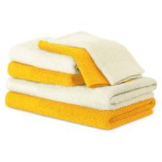 AmeliaHome Sada 6 ks uterákov FLOSS klasický štýl žltá