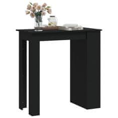 Petromila vidaXL Barový stôl s úložným regálom čierny 102x50x103,5 cm drevotrieska