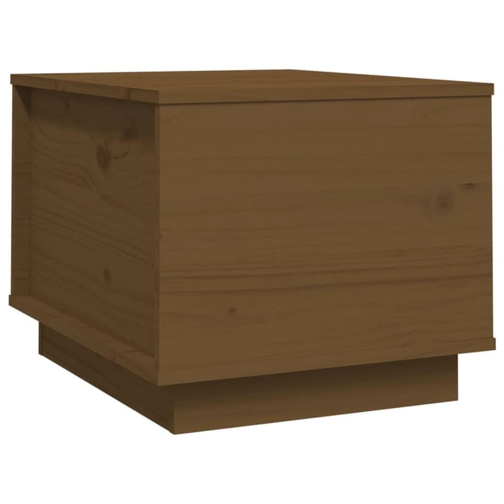 Vidaxl Konferenčný stolík medovo-hnedý 40x50x35 cm borovicový masív